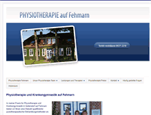 Tablet Screenshot of physiotherapie-fehmarn.info
